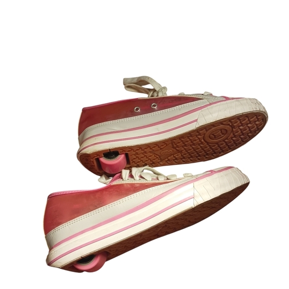 Heelys PINK  & WHITE skate shoes Ladies 7 Style 7586 SKATER Girl RARE VINYL - Picture 4 of 6